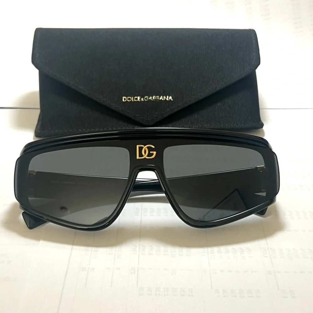 Dolce & Gabbana Black Glasses with Bold Frame and Dark Lenses